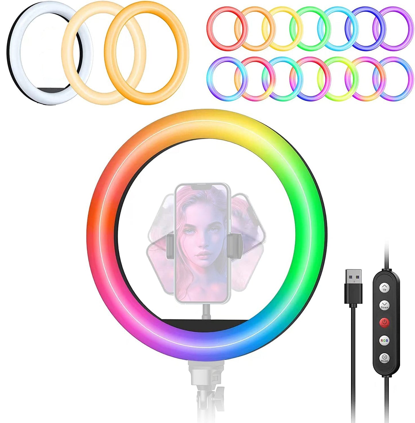 12in RGB Ring Light for 360 Photo Booths