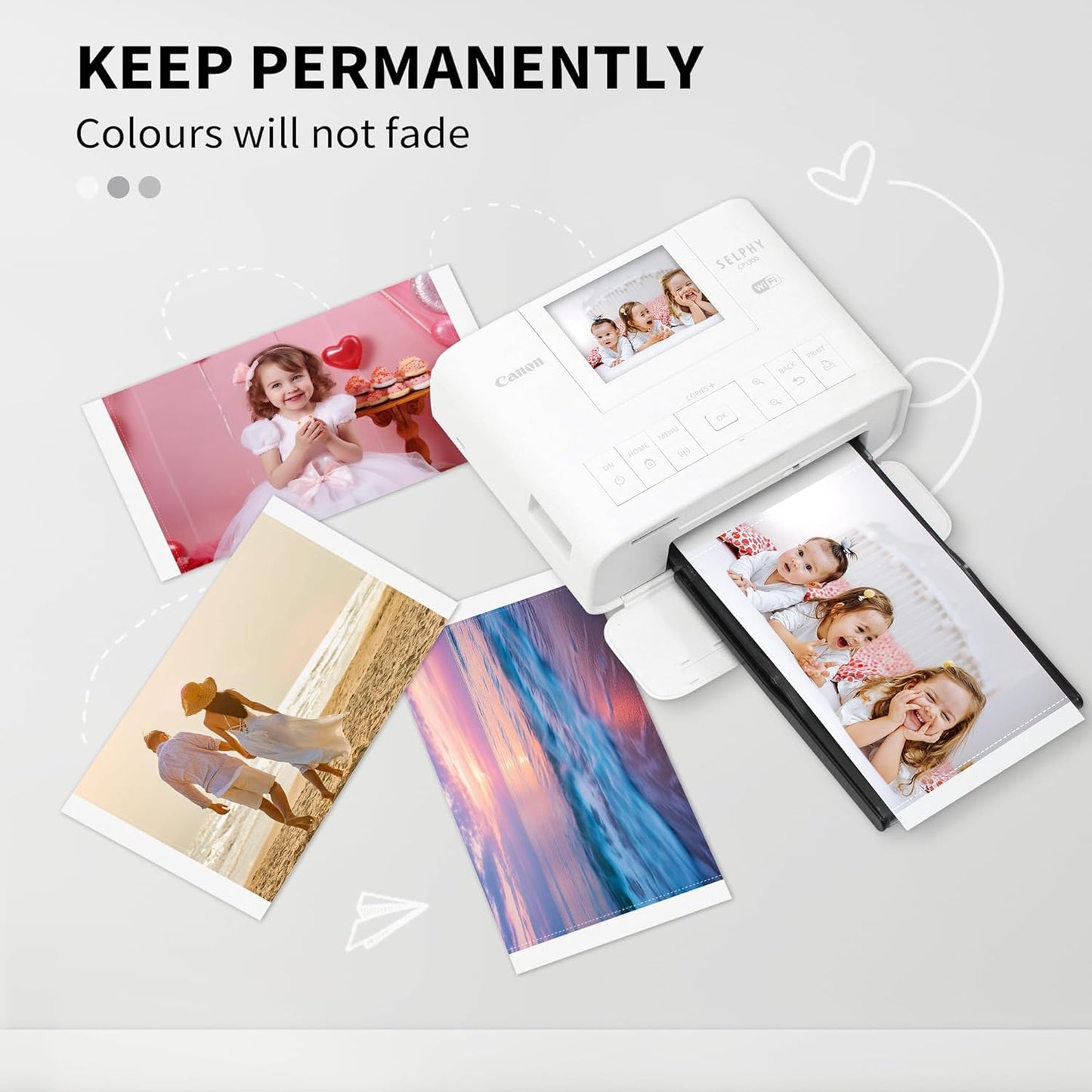 Compatible Canon Selphy CP1500 Ink And 108 Sheets 4x6 Photo Paper